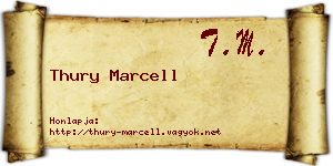 Thury Marcell névjegykártya
